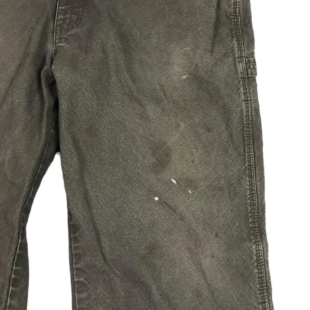 Dickies Vintage Olive Green Carpenter Stained Work Pants Men's 38x30